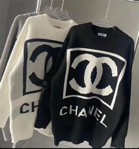 chanel white sweater|chanel sweater knock off.